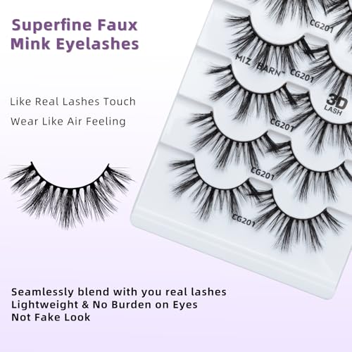 Miz Barn 3D Cashmere False Eyelashes - 5 Pairs