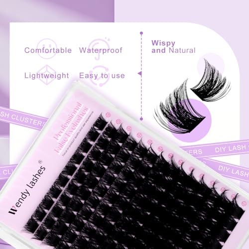 WENDY LASHES 200D D-Curly Eyelash Clusters - DIY Extensions 10-18mm