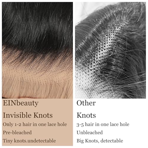 5x5 Human Hair HD Lace Closure for Woman 18 Inches Body Wave Invisible Lace Closure 12A Brazilian Virgin Remy Human Hair Pre Plucked