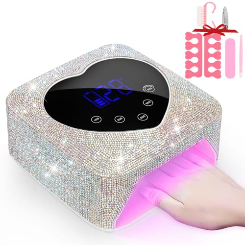 72W Rechargeable UV LED Nail Lamp with Auto Sensor & 5 Timer