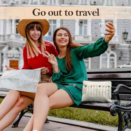 Christian Gifts Makeup Bag, Floral Christian Cosmetic Bags for Women, Galatians 5:22-23 Bible Verse Makeup Pouch, Faith Based Gifts Zipper Pouch