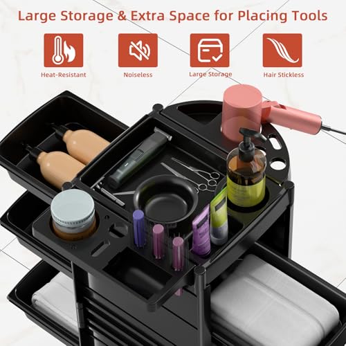 7-Layer Salon Trolley Cart with 6 Drawers & Wheels