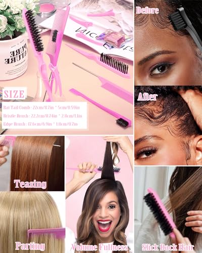 Hair Wax Stick & Edge Brush Set – Frizz Control & Flyaway Smoothing