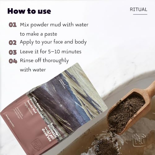 Dead Sea Mud Powder 1kg - Pure Mineral Clay for Face & Body