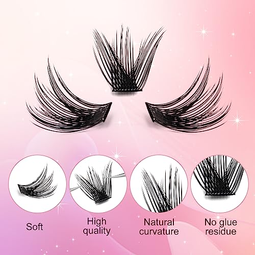 FADLASH Lash Clusters DIY Eyelash Extensions 144 Pack