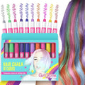 GirlZone Hair Chalks Set, 10-Piece Temporary Hair Color