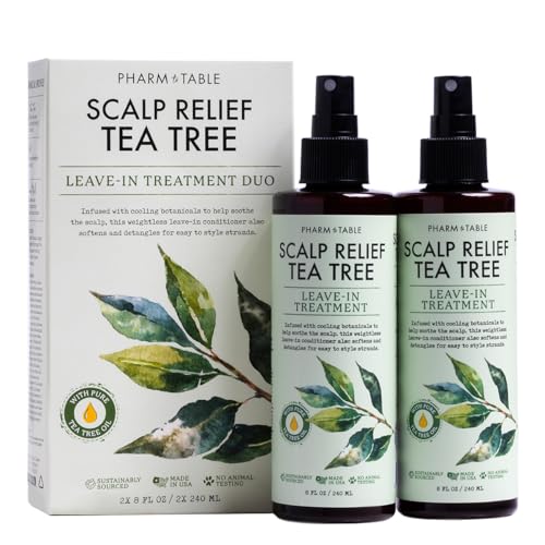 Tea Tree Leave-In Conditioner Spray for Scalp Relief - 2 Pack