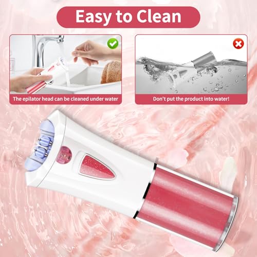 Facial Epilator for Women - 2026 Upgraded Cordless Hair Removal Device with LED Light - Painless Electric Tweezers - Face Epilator Hair Remover for Face/Chin/Lip/Arms/Legs/Bikini Line for Smooth Skin
