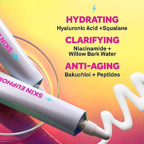 Bliss Skin Euphoria Daily Skin Perfecting Face Serum - Anti Aging, Hydrating for Dry Skin, Brightening Skin Care Hyaluronic Acid, Niacinamide and Peptides