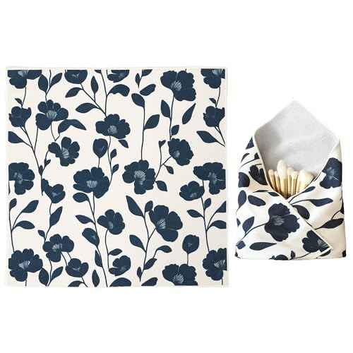 Self-Adhesive Magic Cloth Portable lazy Makeup Bag Cosmetic Pouch Widely Used for Camera Lens Wrap,Protective Cover Laptop Sleeve,Folding,Washable(17.7" X 17.7"Flower)