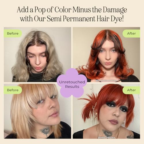INH Fire Opal Semi-Permanent Hair Color - Color Depositing Conditioner 6oz