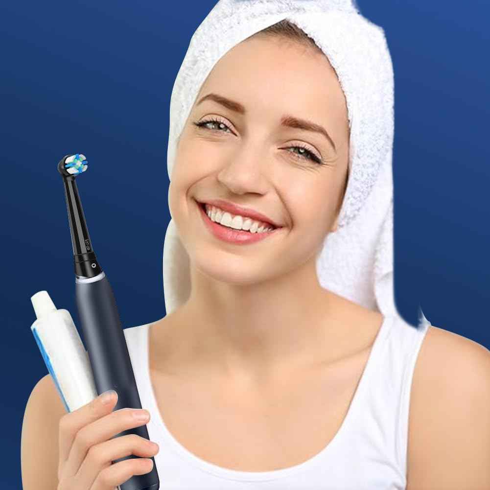 IO Replacement Heads Compatible with Oral b IO 2/3/4/5/6/7/8/9/10 Series Electric Toothbrush, Brush Heads Refills Compatible with Oral B IO for Teeth Clean (6 Black/White)