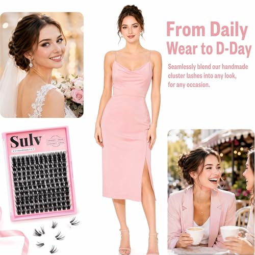 Sulv Lash Clusters 144pcs - D Curl Eyelash Extensions 8-20mm