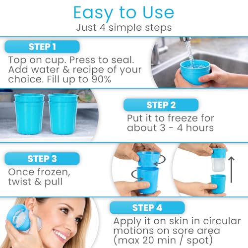 Arctic Flex Ice Roller for Face - 2 Pack Facial Massage Tool
