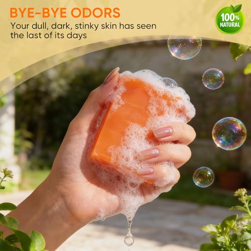Persimmon Soap Bar - 3 Pack for Body Odor Control & Sensitive Skin