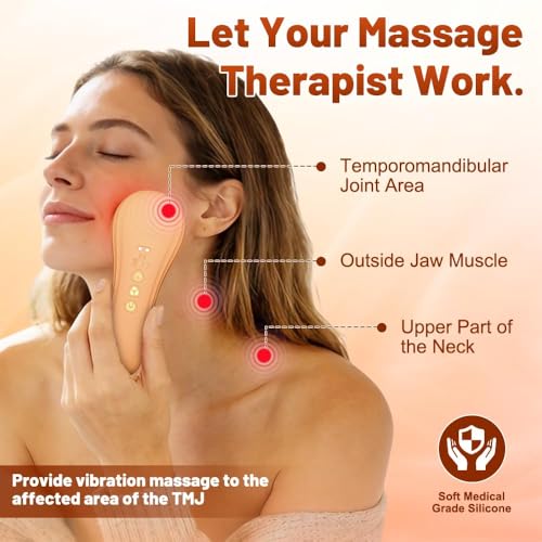 TMJ Jaw Massager with Heat, Vibration & Rolling Balls