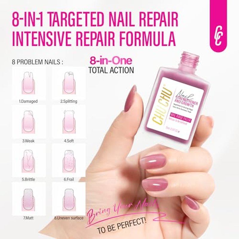 8-in-1 Nail Hardener & Growth Strengthener - Dusty Rose 15ml