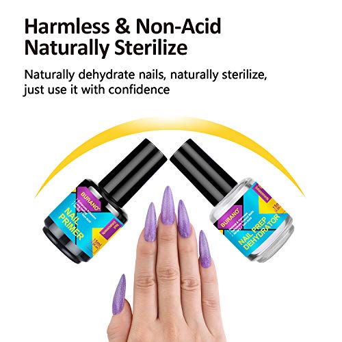BURANO Nail Gel Prep Dehydrator & Primer 0.5oz