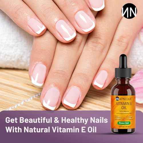 Natnique Vitamin E Oil 1 oz ? Natural D-Alpha Tocopherol for Face, Skin, Hair & Nails ? Pure, Non-GMO Moisturizer for Scars, Stretch Marks & Dry Skin ? Cold-Pressed Carrier Oil for Body & Beauty Care
