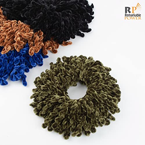 RP Remarkable Power, 4 Pack Volumizing Hair Scrunchie Hijab Volumizer Headwear Plain Big Hairband Hair Tie Ring for Women Girls