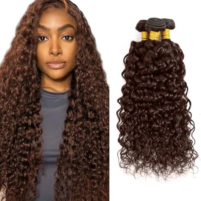 #4 Dark Brown Water Wave Human Hair Bundles