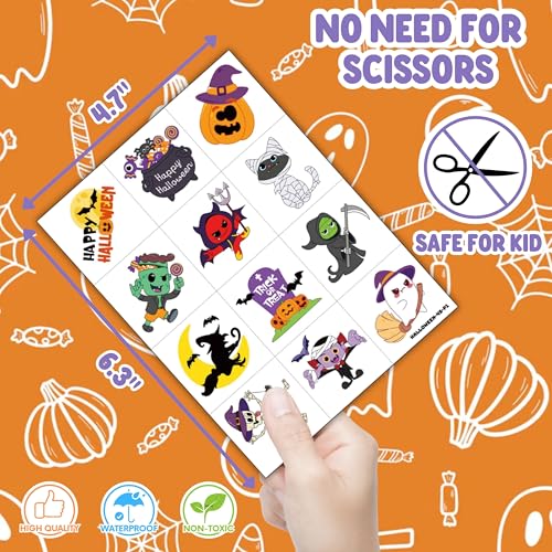 Halloween Party Favors 72 Pc Set - 48 Tattoos & 24 Punch Balloons