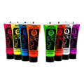 UV Glow Blacklight Face & Body Paint Set - 8 Neon Colors