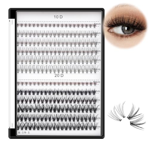 Bodermincer 10D 20D Cluster Lash Extensions 240pcs Mixed 10-14mm