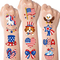4th of July Temporary Tattoos, Waterproof Red White Blue