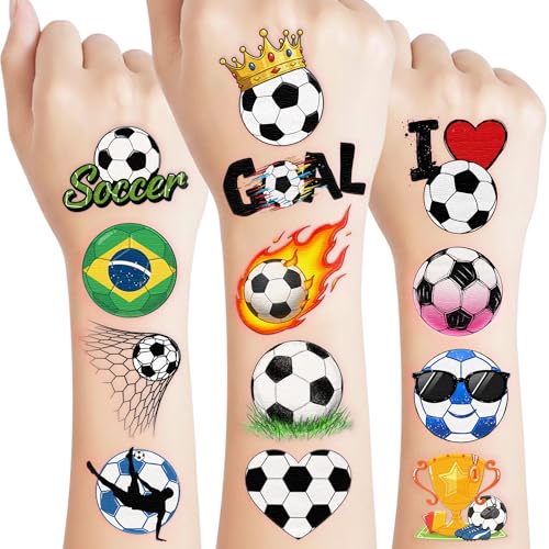 96PCS Soccer Temporary Tattoos for Kids - Party Favors
