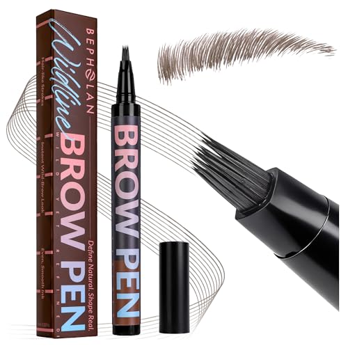 BEPHOLAN 4D Eyebrow Pen Waterproof Dark Brown