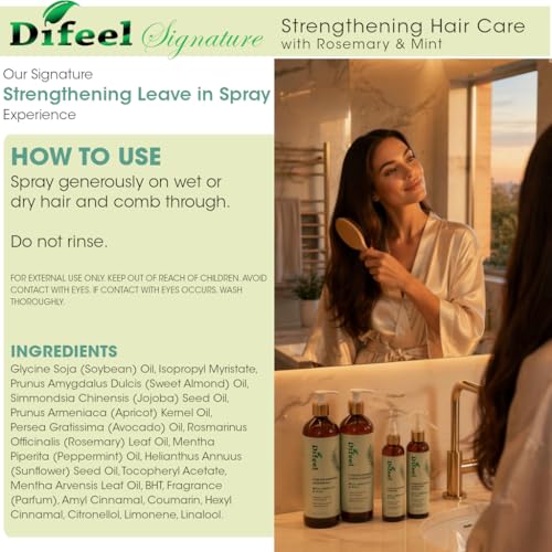 Difeel Rosemary & Mint Leave-In Conditioning Spray 8oz