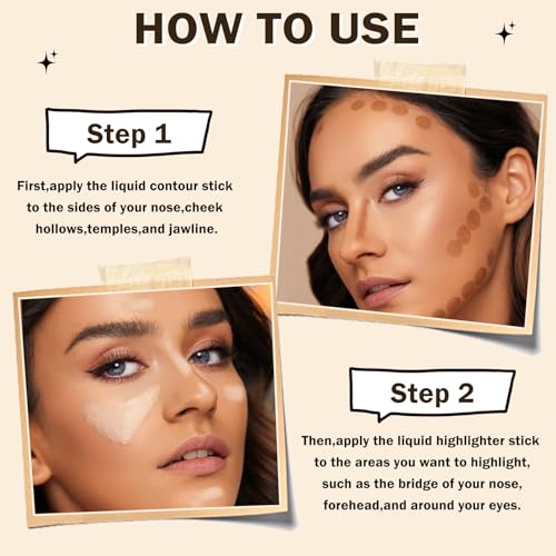 Cool Tone Liquid Contour & Highlighter Stick Set