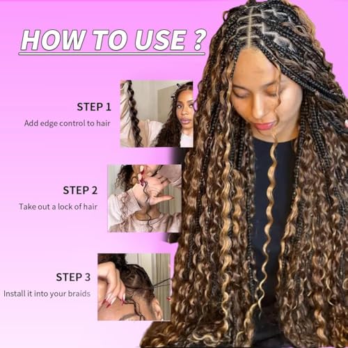 Boho Bulk Human Hair for Braiding - 120g Curly Deep Wave 4/27