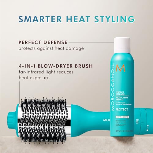 Moroccanoil Perfect Defense Heat Protectant Spray 6oz - Argan Oil Infused, Lightweight Hair Shield