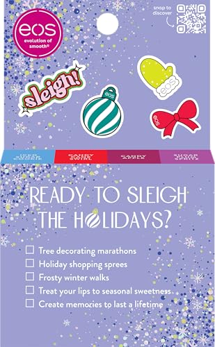 eos Holiday Lip Balm Gift Set - 4 Flavors, 0.14 oz Each