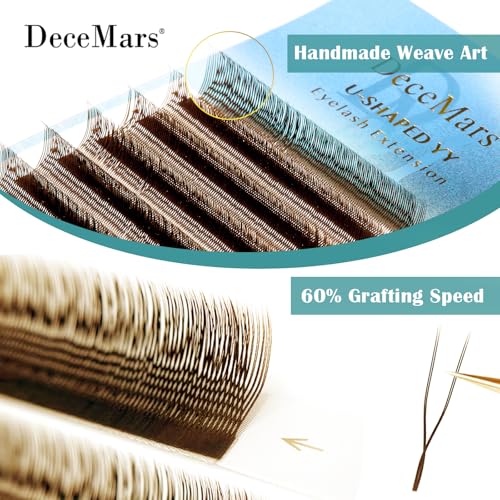 DeceMars 2D UU Eyelash Extensions 0.07mm C Curl 11mm