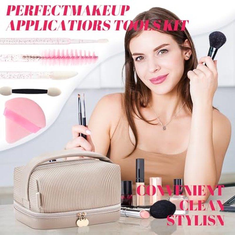 206pcs Disposable Makeup Applicators Kit with Organizer Box