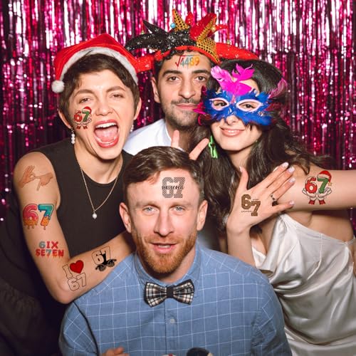 Six Seven Temporary Tattoos Stickers Pack