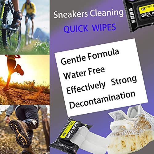 Mygezi 2 Pack Shoe Wipes Cleaner - 60 Disposable Quick Wipes for Dirt & Stains