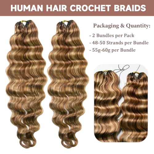 Human Hair Crochet Braids 18" 100 Strands Knotless