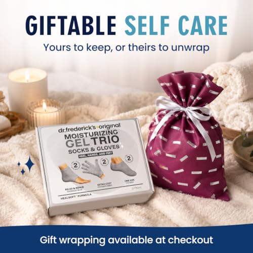 Dr. Frederick's Gel Socks & Gloves Trio - Moisturizing Spa Set