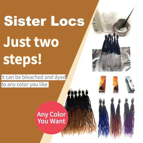 8-12 Inch Sister locs Human Hair Handmade Interlock Locs Curly Tips Sister Locs Real Human Hair Microlocs Extensions Permanent Dreadlock Extensions Natural Soft Looking (0.2cm,12 Inch-20 Strands)