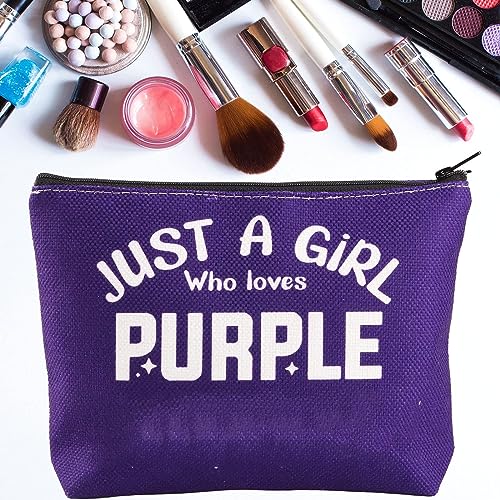 BWKTOP Purple Fans Cosmetic Makeup Bag - Purple Lovers Gift - Zipper Pouch Bag - Merchandise