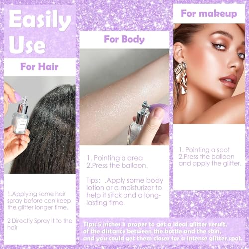 Yosca Glitter Spray Highlighter - 20ML Body & Hair Shimmer