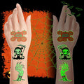 SUNAI Halloween Party Favors Supplies - 102 Style PreCut Halloween Temporary Tattoos - Tattoo Stickers Glow in the Dark For Birthday Decorations, Gifts, Rewards, Goodie Bag Fillers