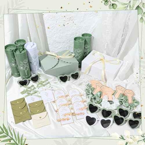 42 Pcs Bridesmaid Proposal Gifts Set Bridal Shower Gifts Include Bride Sunglasses Will You Be My Bridesmaid Cards Hair Bands Jewelry Bags Hair Clips Water Bottles Bridal Shower Box
