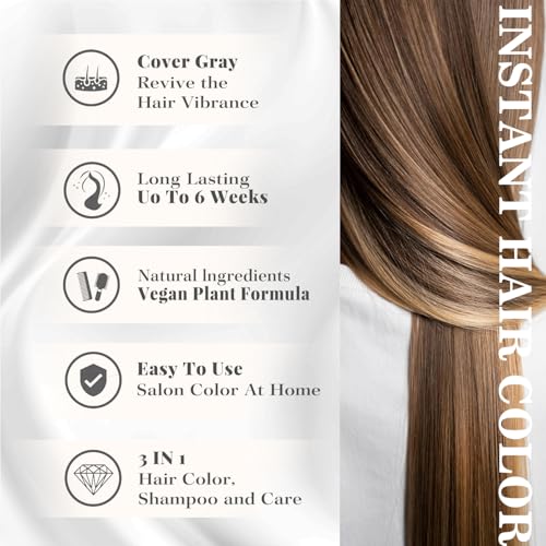 Ash Blonde Hair Dye Shampoo 3-in-1 Gray Coverage