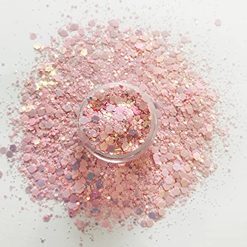 Pink Chunky Glitter Sequins 15g - Nail Art & Face Makeup