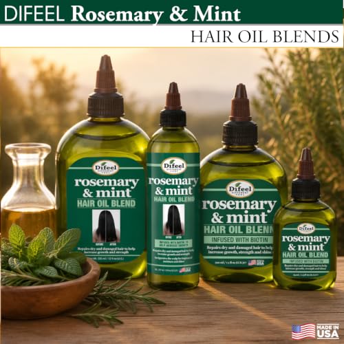 Difeel Rosemary Mint Hair Oil with Biotin - 7.1 oz